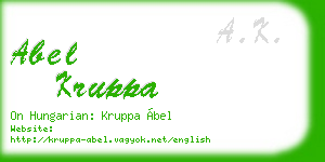 abel kruppa business card